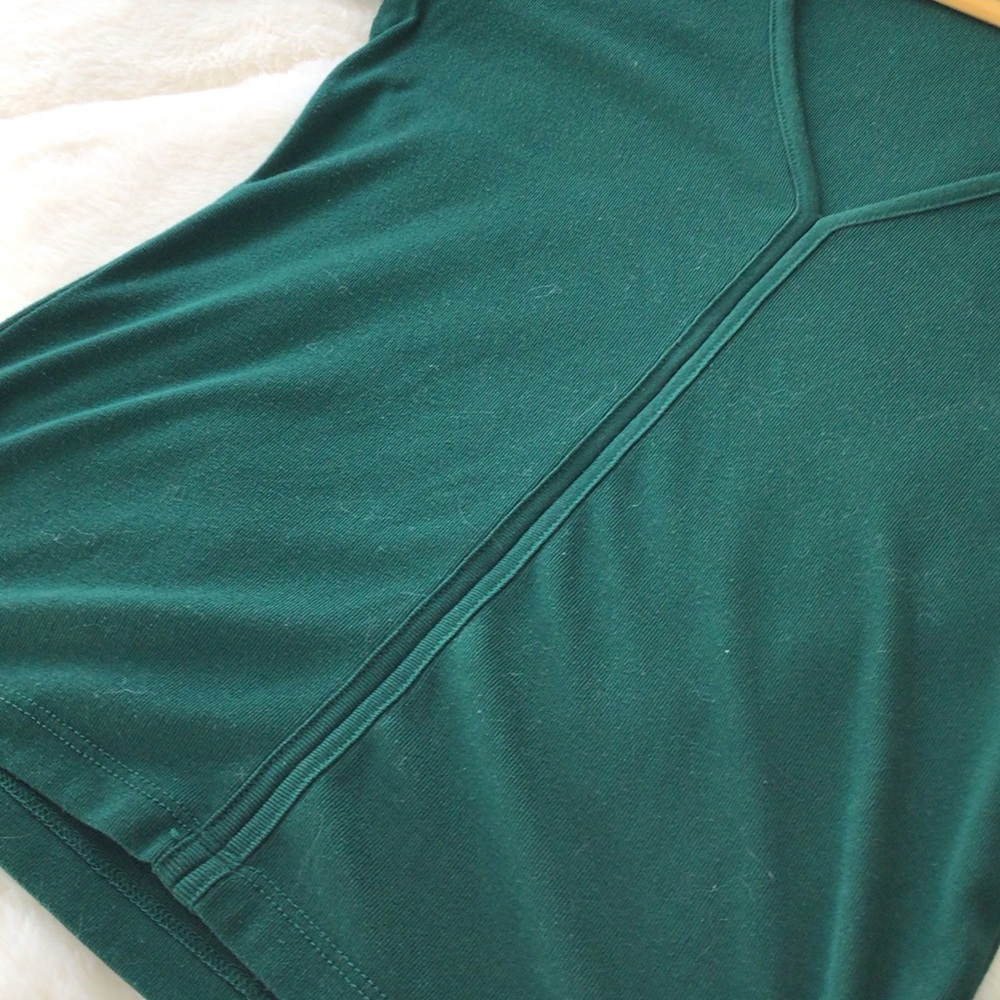 J.Crew Deep Emerald Green V-Neck Blouse XS - Picture 6 of 14